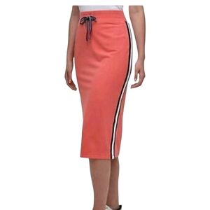Tommy Hilfiger Womens Midi Sport Skirt Coral Pink